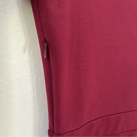 Aritzia Sunday Best Sparrow Ponte Dress in Burgundy Size Small - Picture 7 of 9